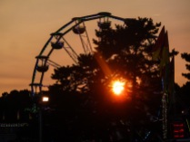 Sun Through A Ferris Wheel